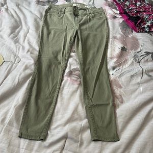 Olive green Jessica Simpson kiss me super skinny jeans size 14w